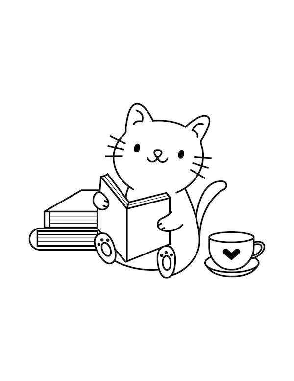 The reading cat