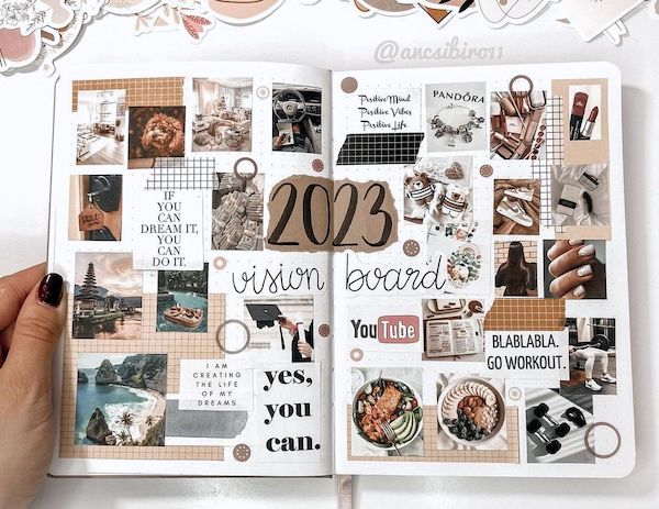 Bullet journal vision board by @ancsibiro11