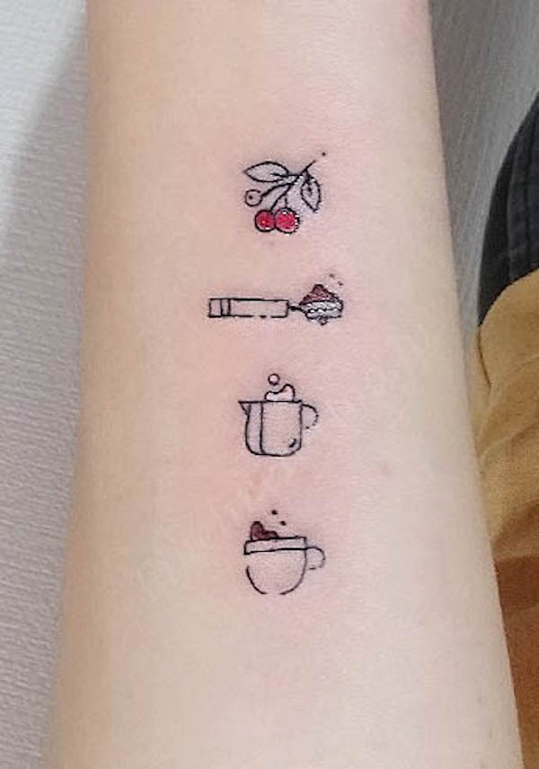 Coffee in the making tattoo by @finelinetokyo