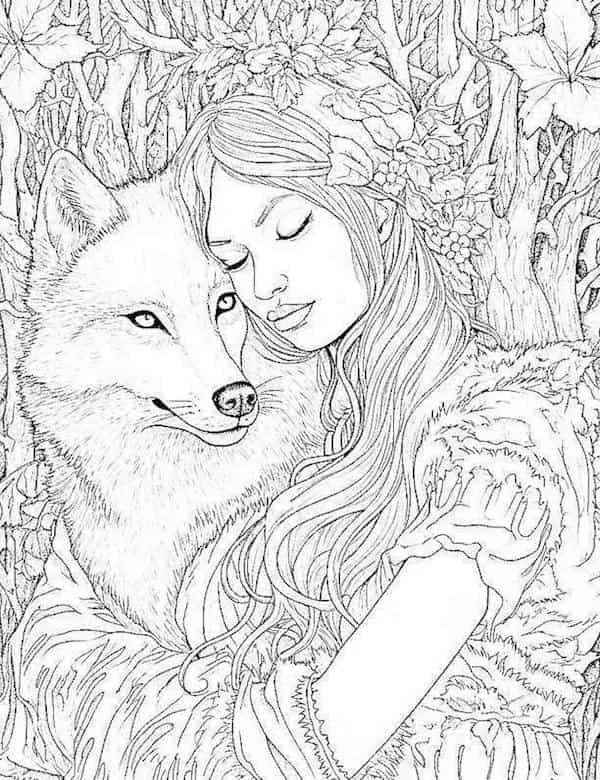 Embrace in the enchanted woods