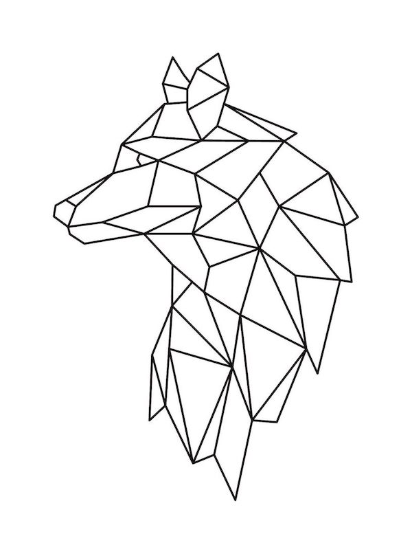 Geometric wolf