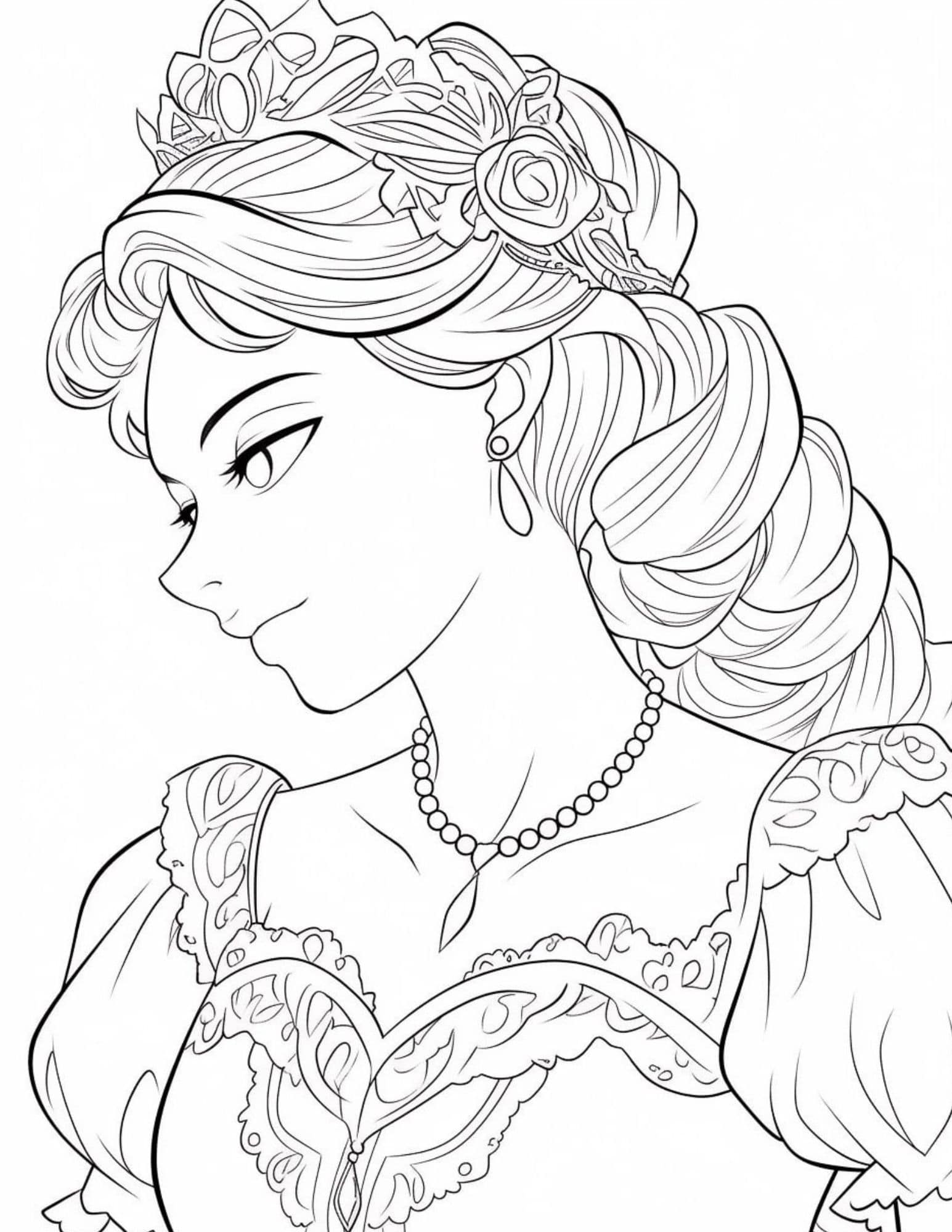 38 Gorgeous Princess Coloring Pages For Kids And Adults