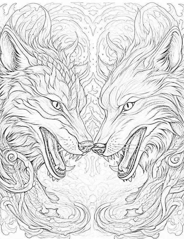 Ice and fire wolves