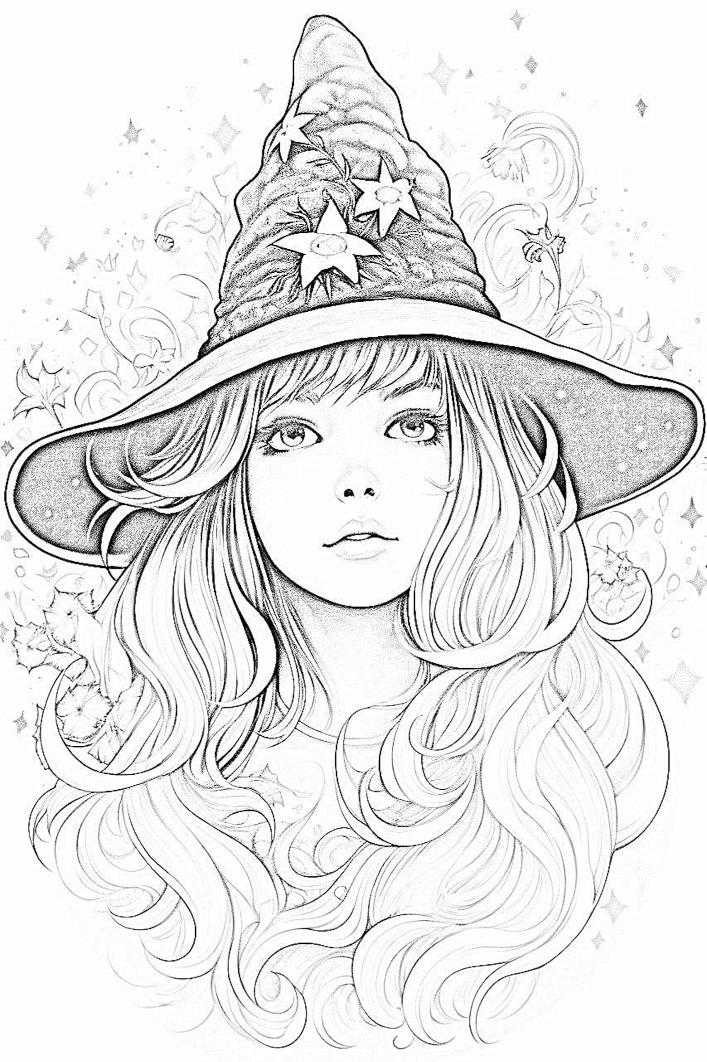 37 Captivating Witch Coloring Pages For Kids and Adults