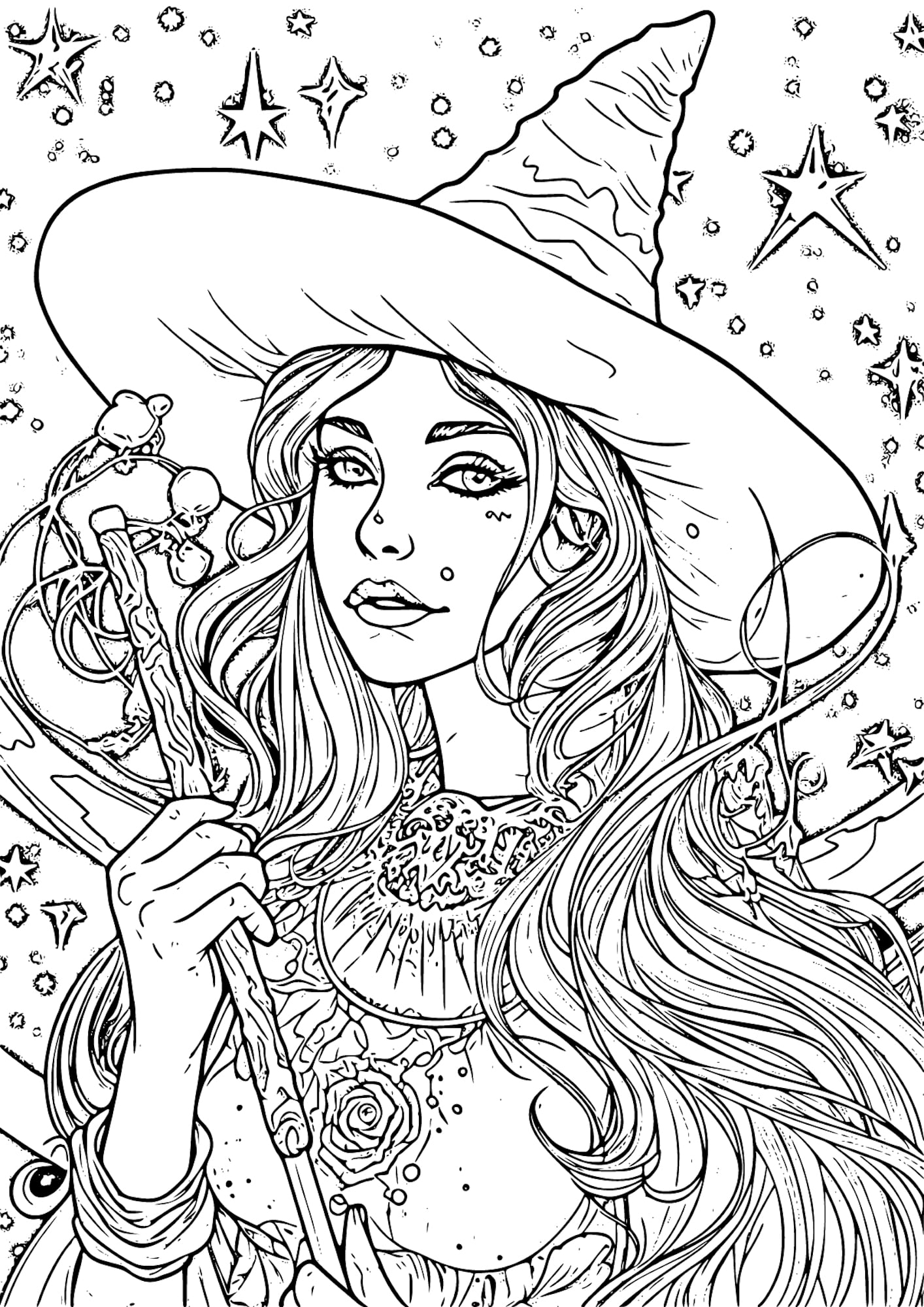 BEAUTIFUL WITCHES Coloring Book by Adult Coloring Books