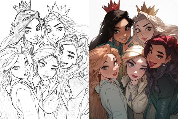 Coloring Pages Of Disney Princesses