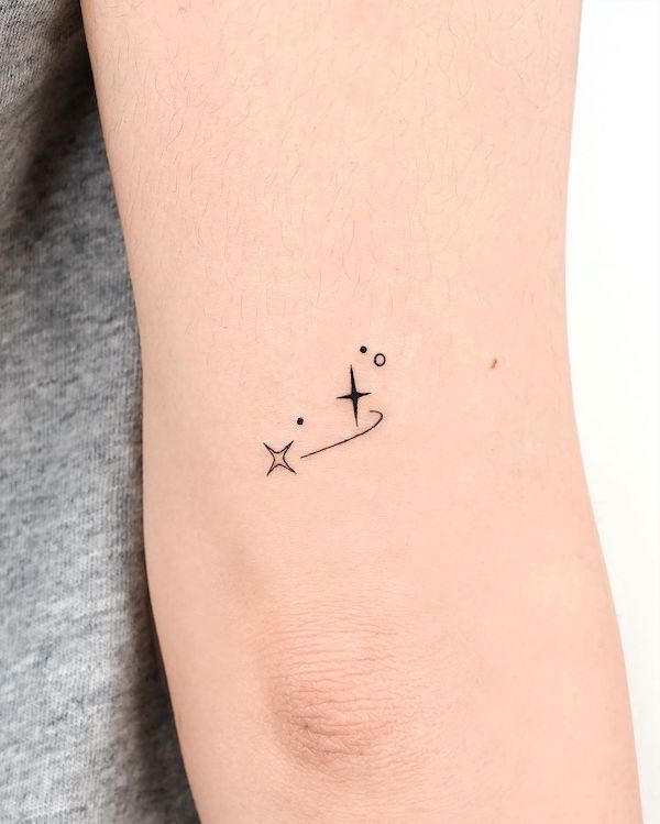 Simple and small star tattoo by @choiyun_tattoo