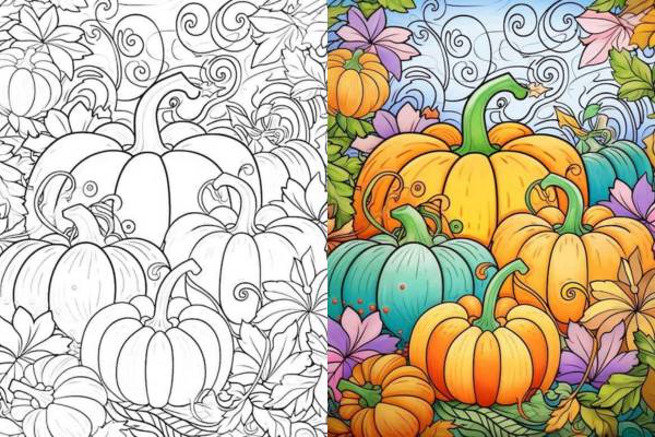 coloring pages pumpkin