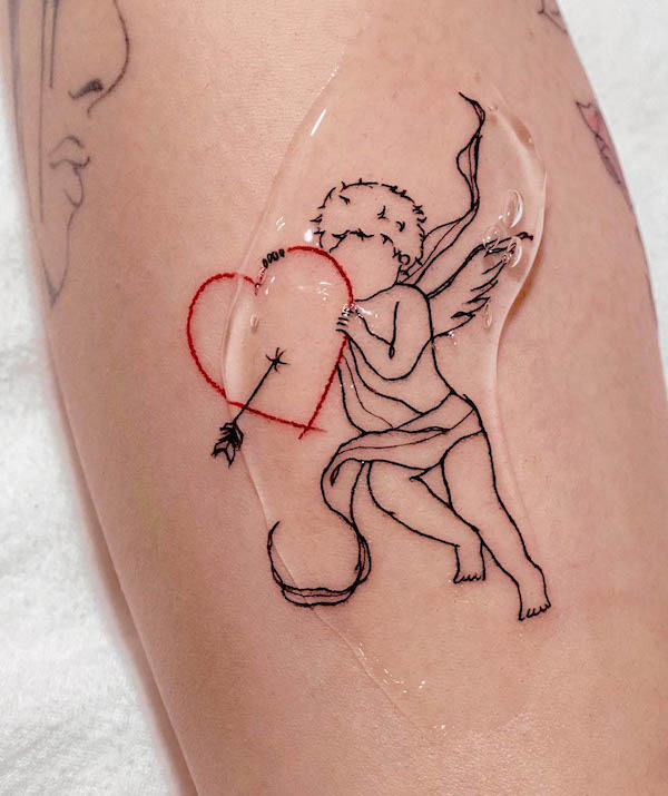 Arrow to the heart by @jjun_tattoo