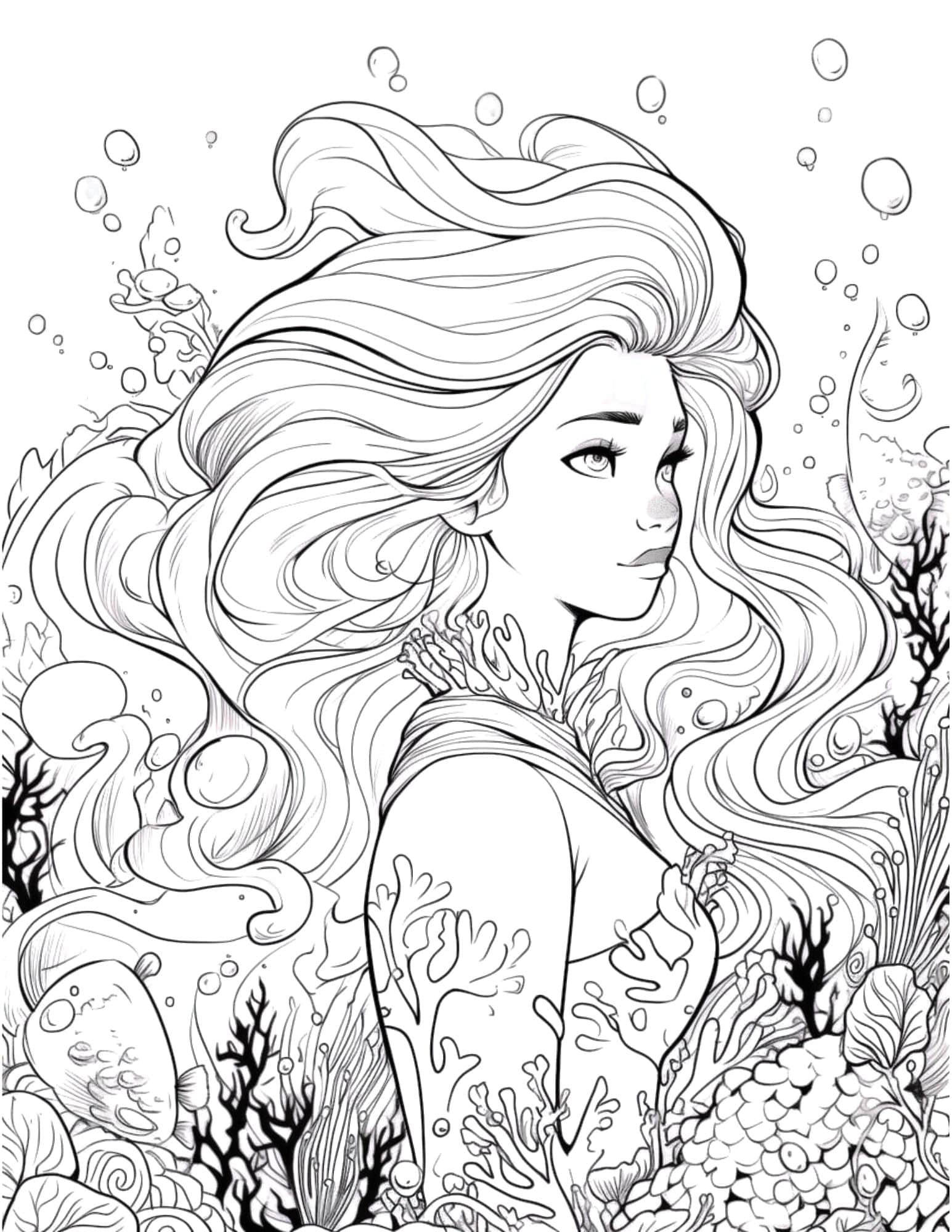 Adult Coloring Pages - set of free ocean inspired printables