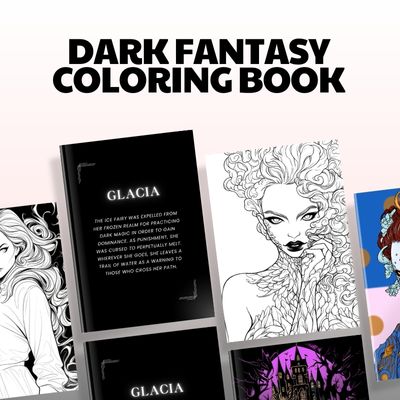 Dark fantasy coloring book 1