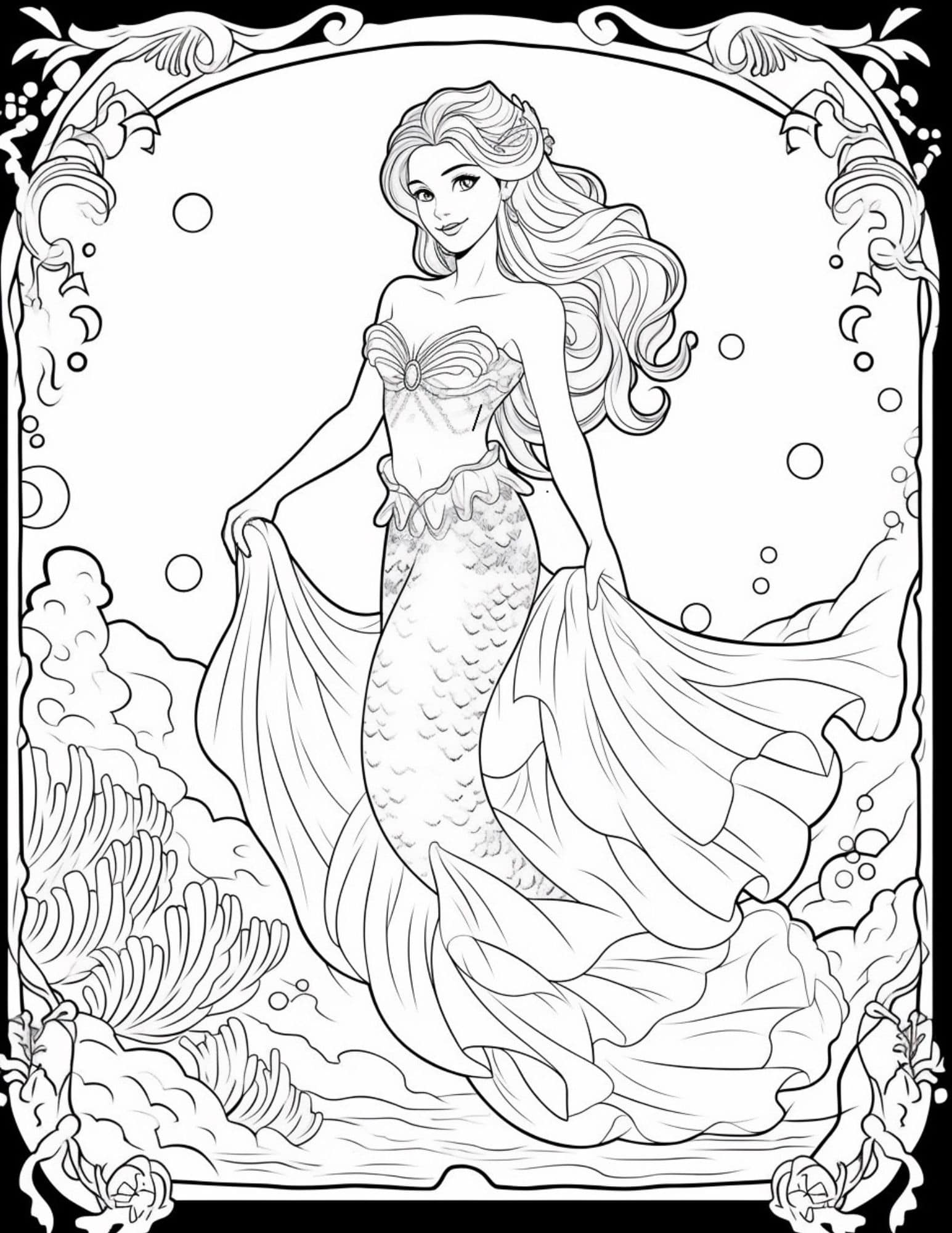 barbie mermaidia coloring pages