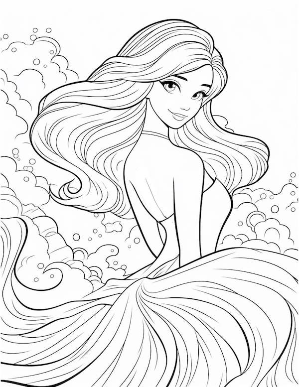 Gorgeous mermaid in dress