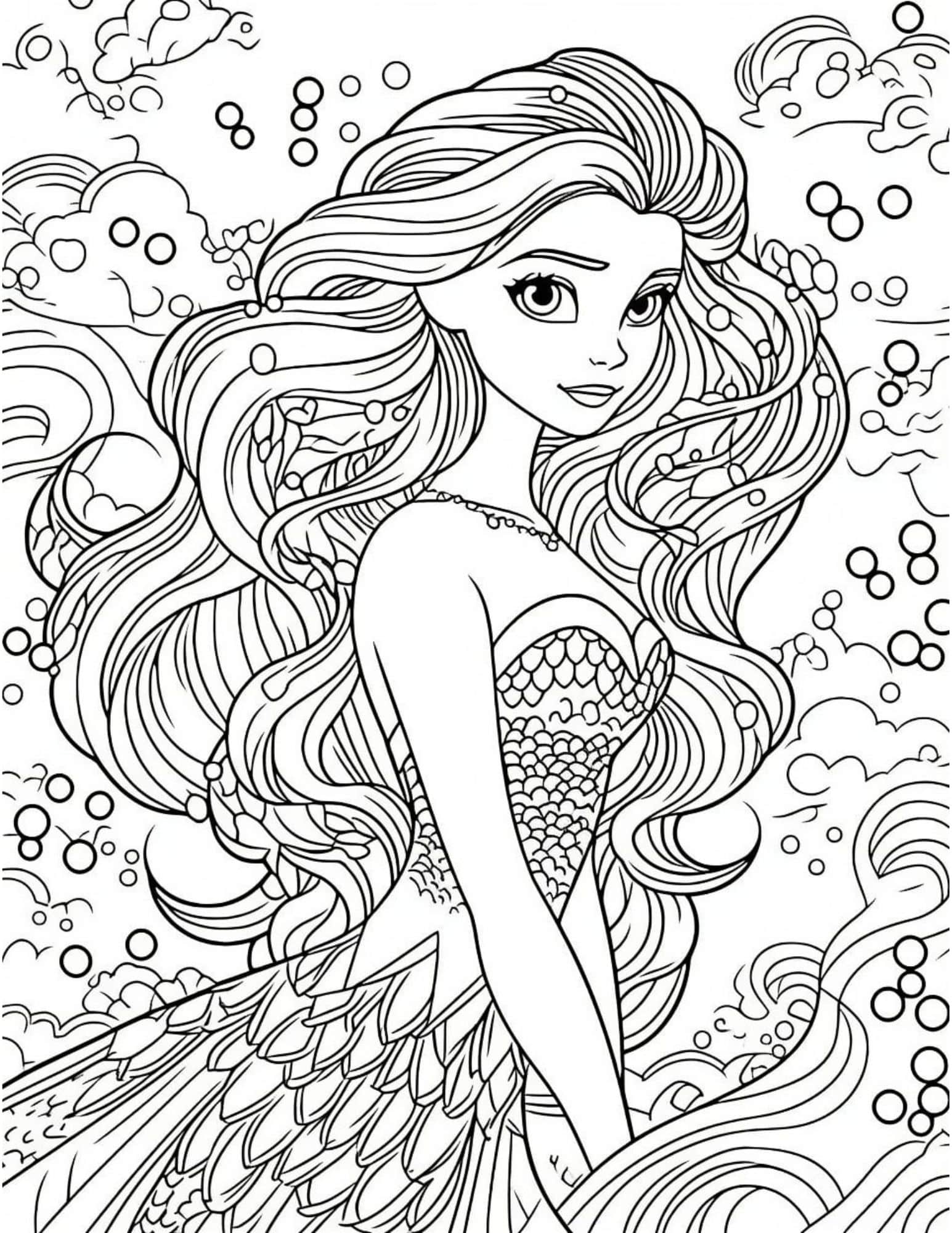 44 Mermaid Coloring Pages For Kids And Adults - Our Mindful Life