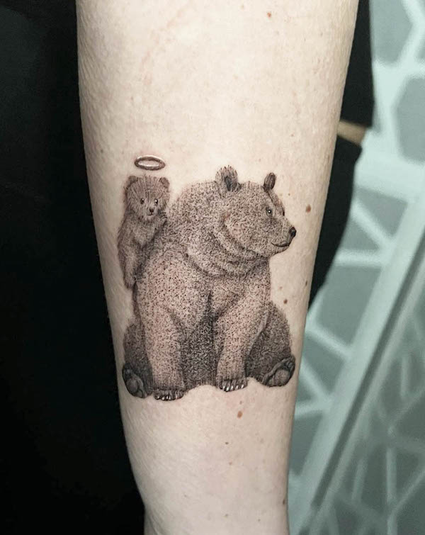 Long lasting Cute Bear Bow Temporary Tattoo Sticker Hands - Temu