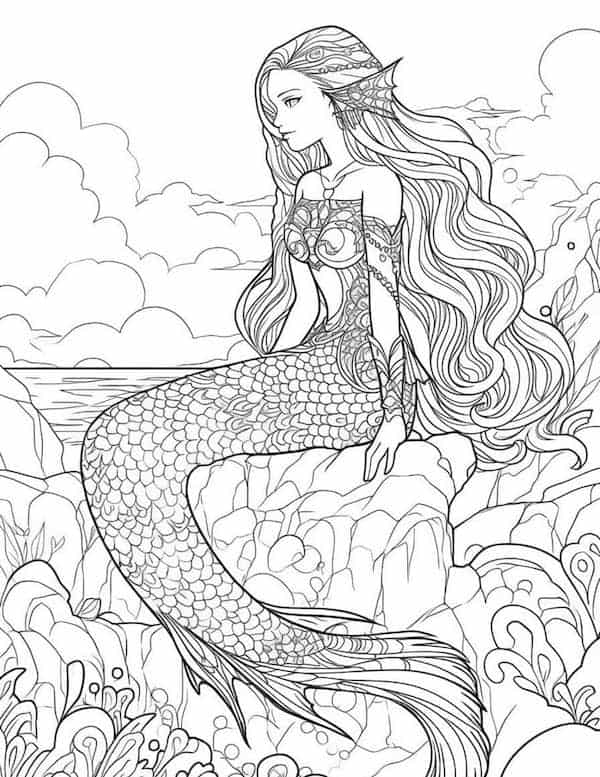 The mermaid waiting for her love