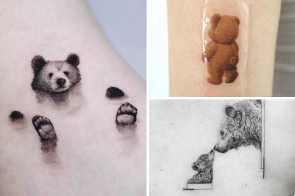 Amazon.com : 4 x 'Sitting Teddy Bear' Temporary Tattoos (TO00005378) :  Beauty & Personal Care