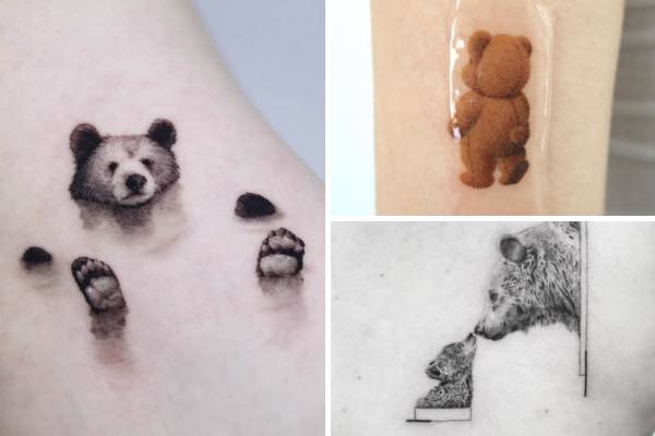 Cute Little Bear Tattoo by silviainktattoo  Tattoogridnet