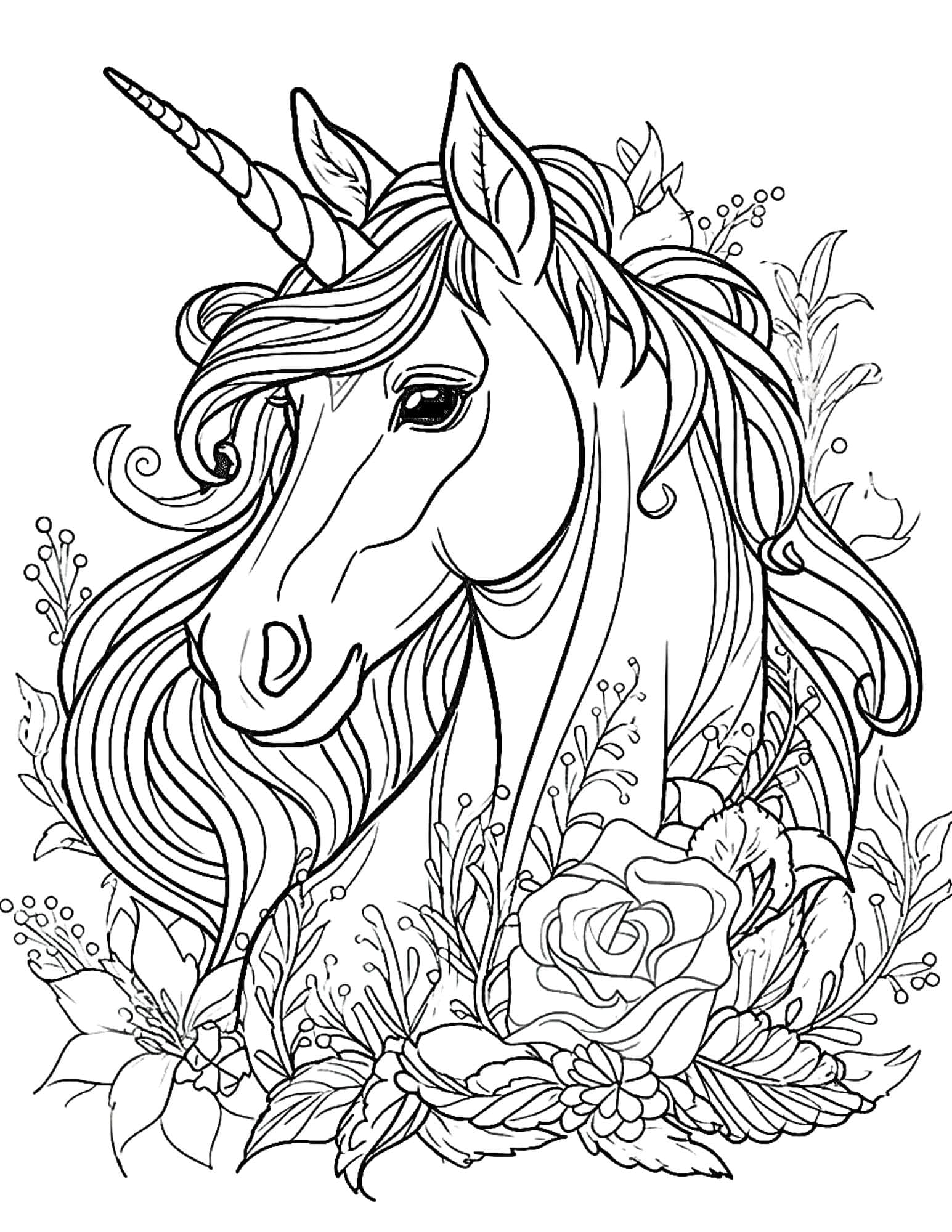 unicorns coloring pages for adults