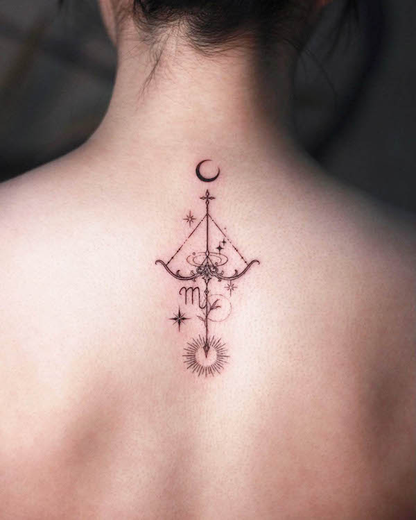 Scorpio arrow tattoo by @its_banzo