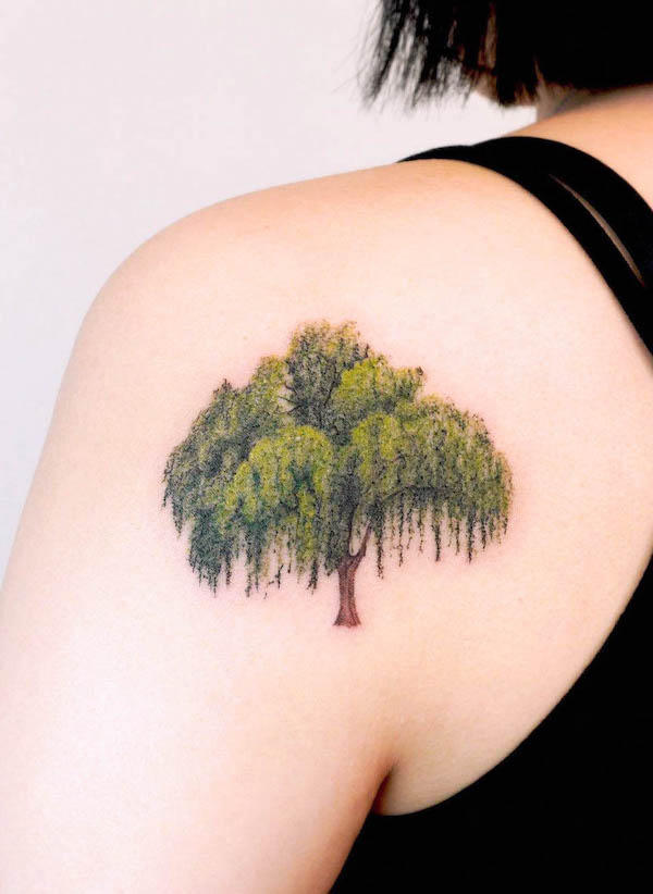 Tattoo uploaded by Dana Crumb  Working on ideas for my next tattooI want  a moon in the background with a watercolor weeping willow and a boy on a  swing with the
