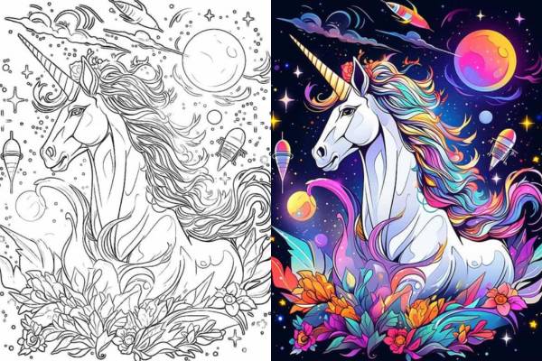 Unicorn Coloring Books for Girls: - Import It All