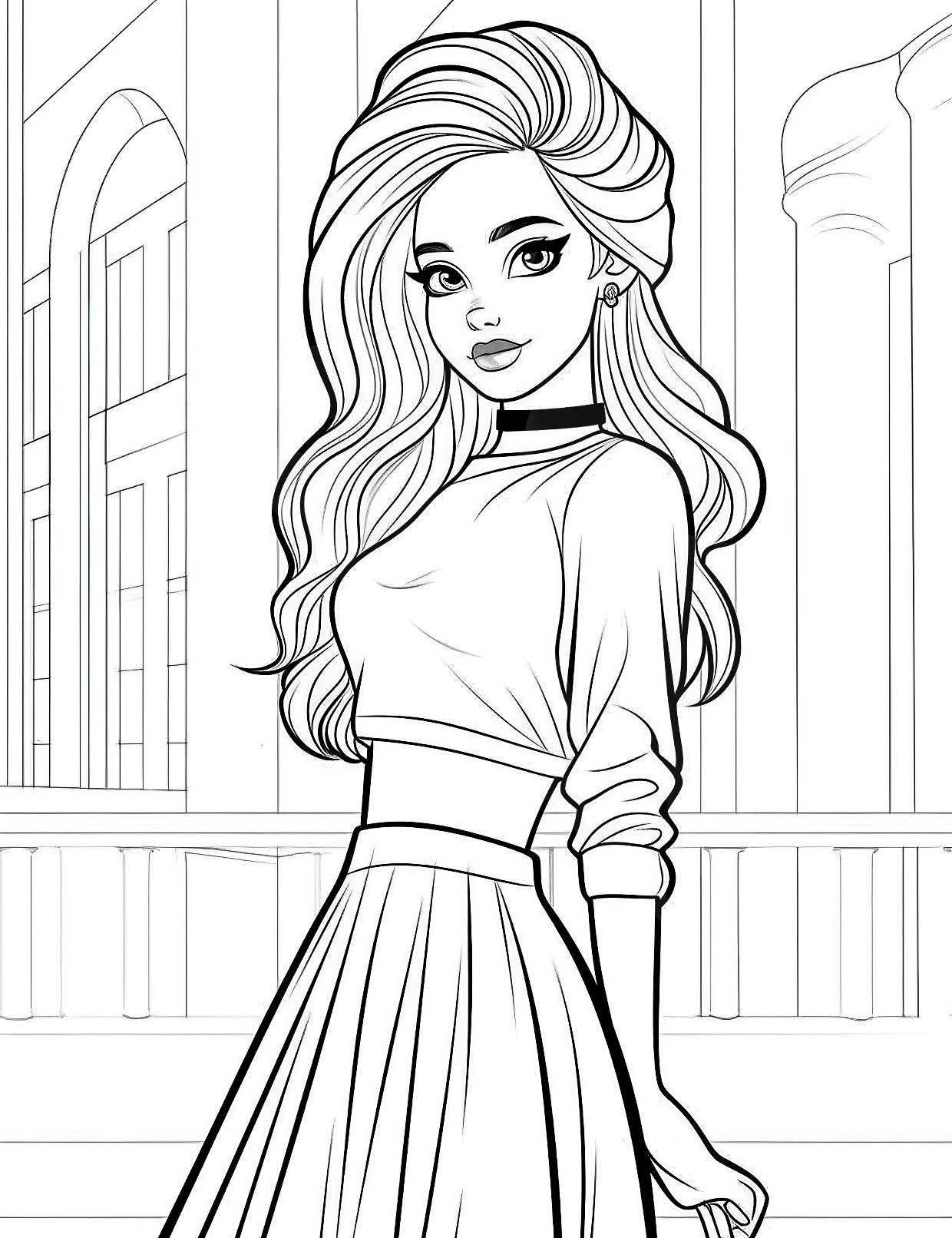Barbie coloring pages for girls 