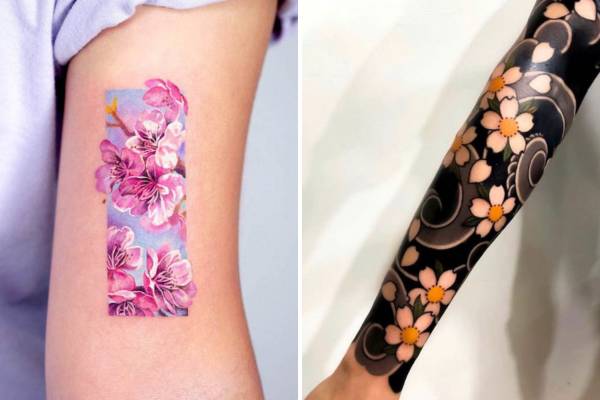 Cherry Blossom Tattoos for men and women