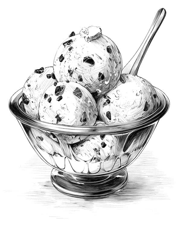Chocolate ice cream balls
