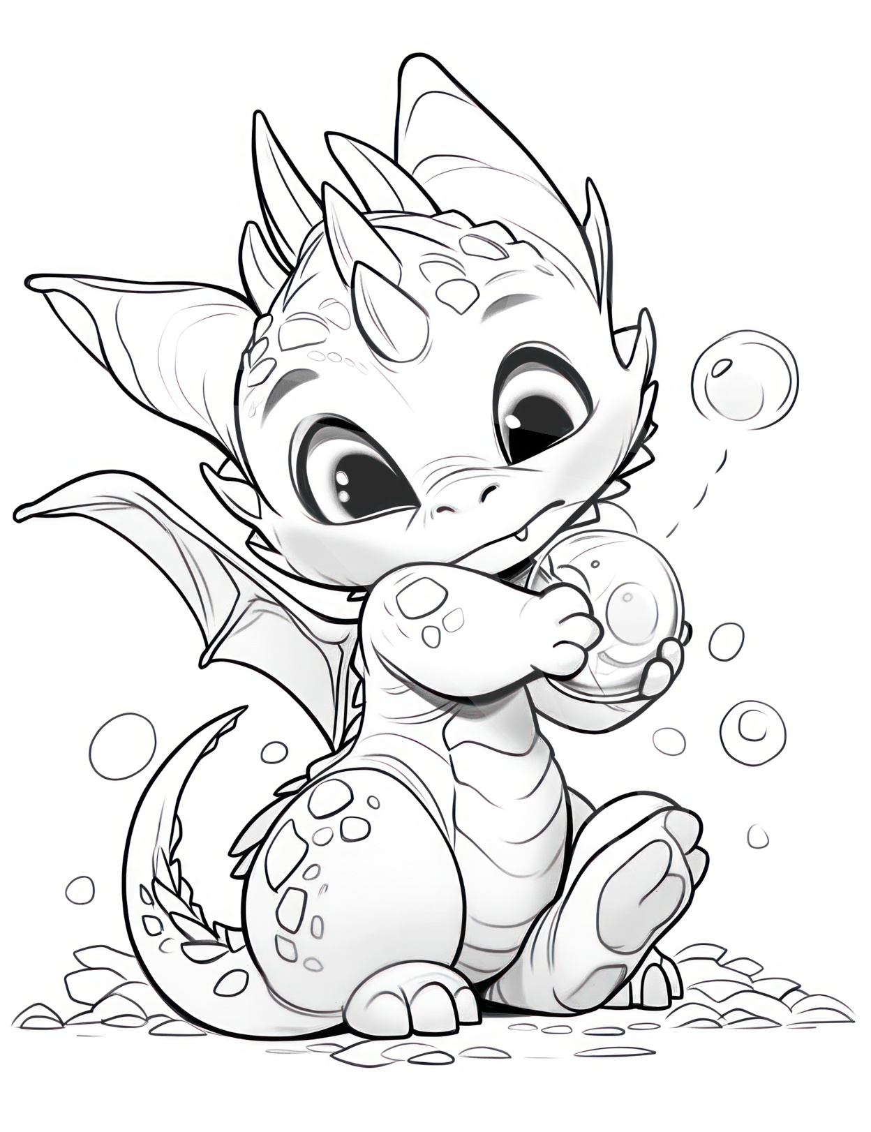 baby toothless coloring pages