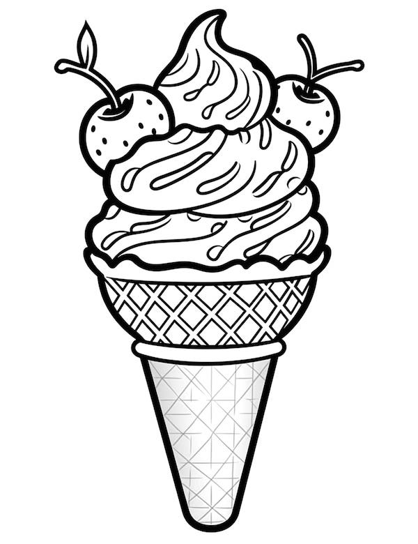 Fruity ice cream cone for kids