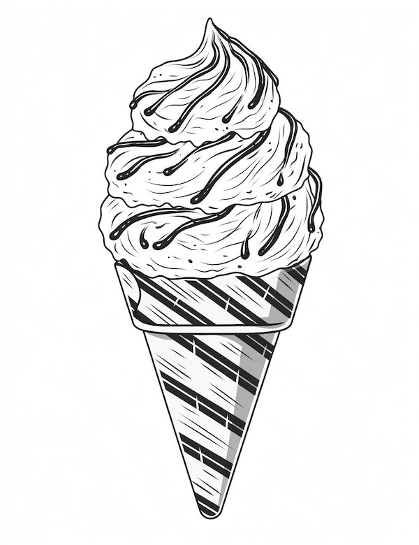 Gelato coloring page