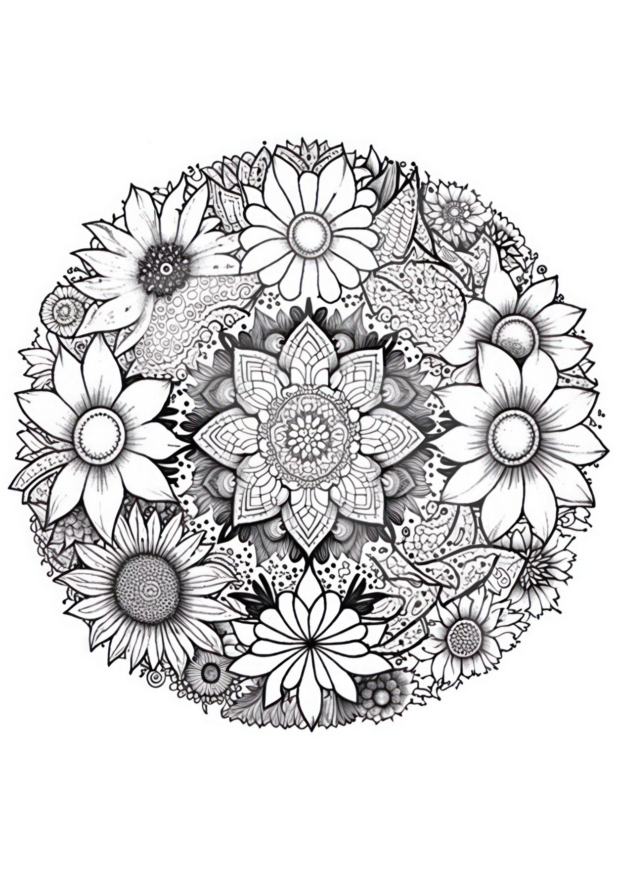 Printable Mandala Coloring Pages, Printable Mandalas, Adult