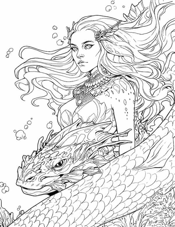 Mermaid and dragon
