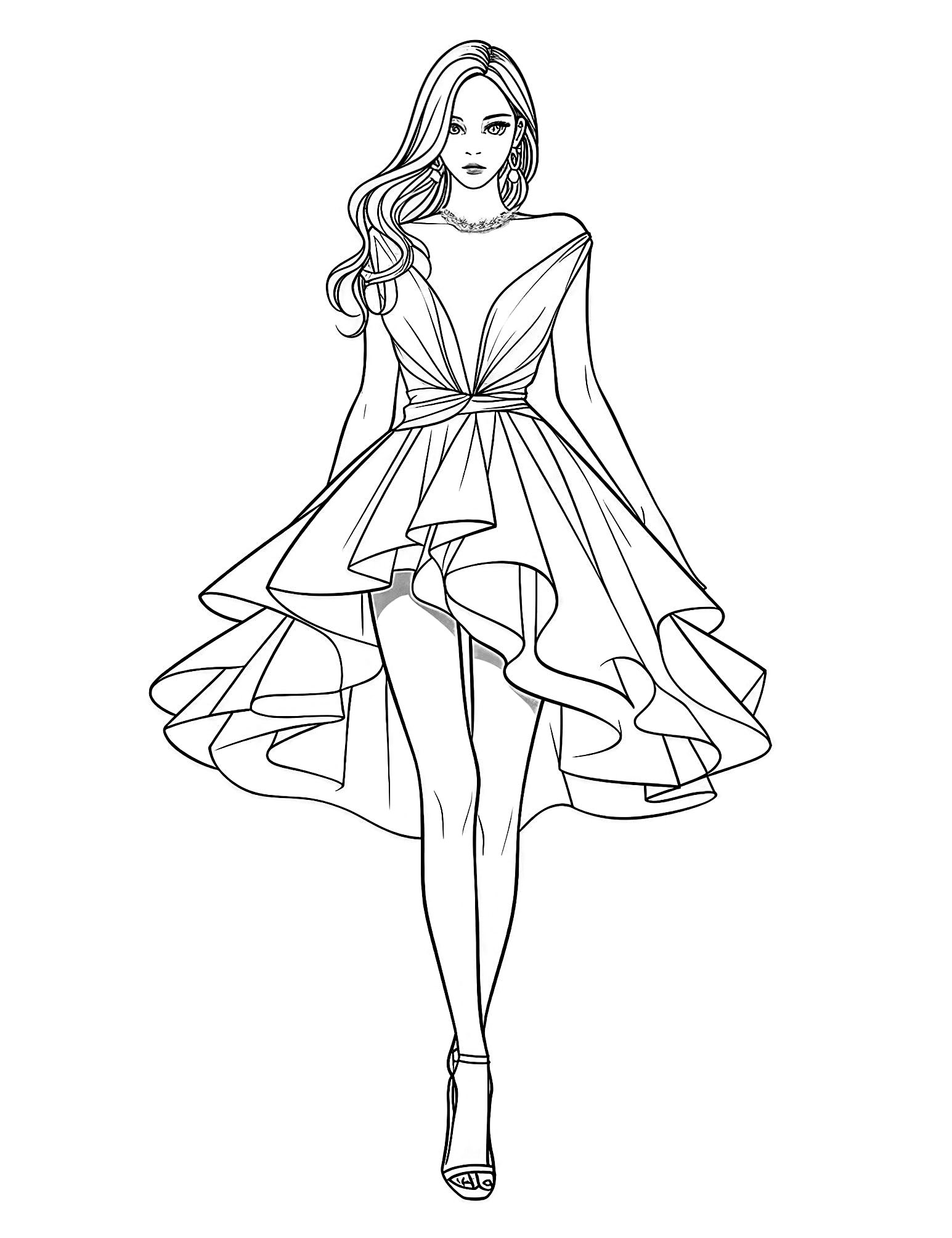 dresses coloring pages