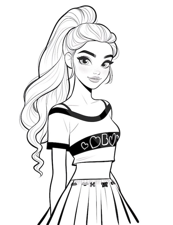 School girl Barbie