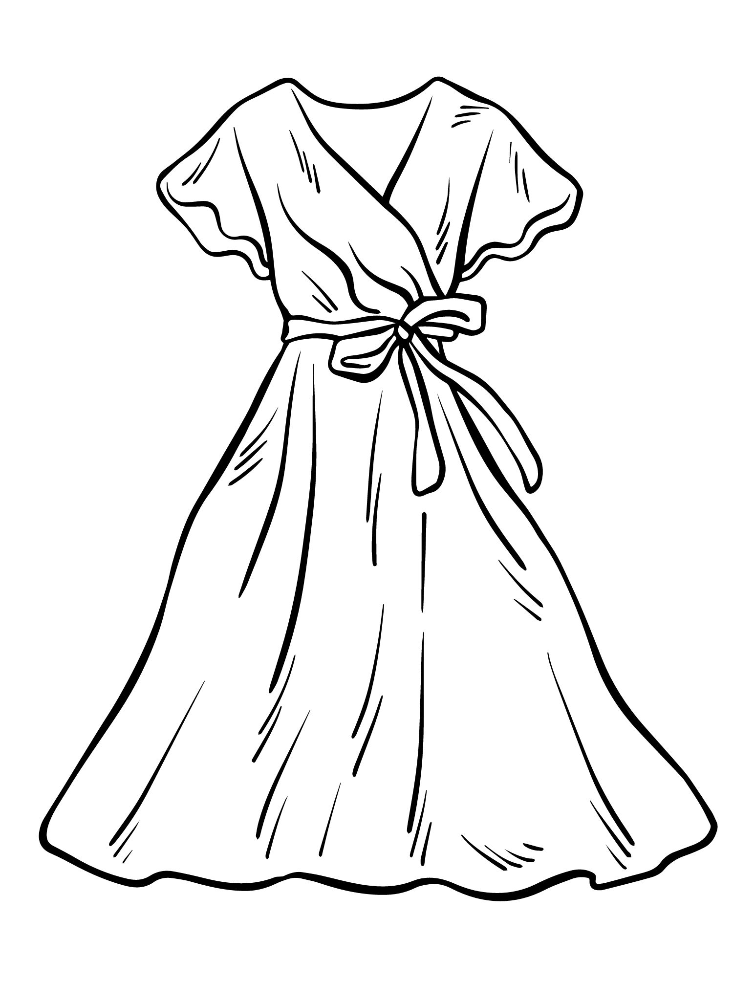 Dress Coloring Pages: 48 Amazing Dress Coloring Pages for Kids and Adults