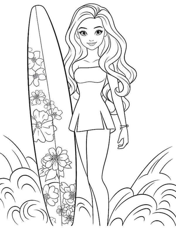 The surfing Barbie