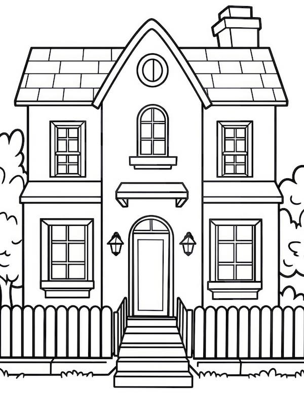 65 House Coloring Pages For S And