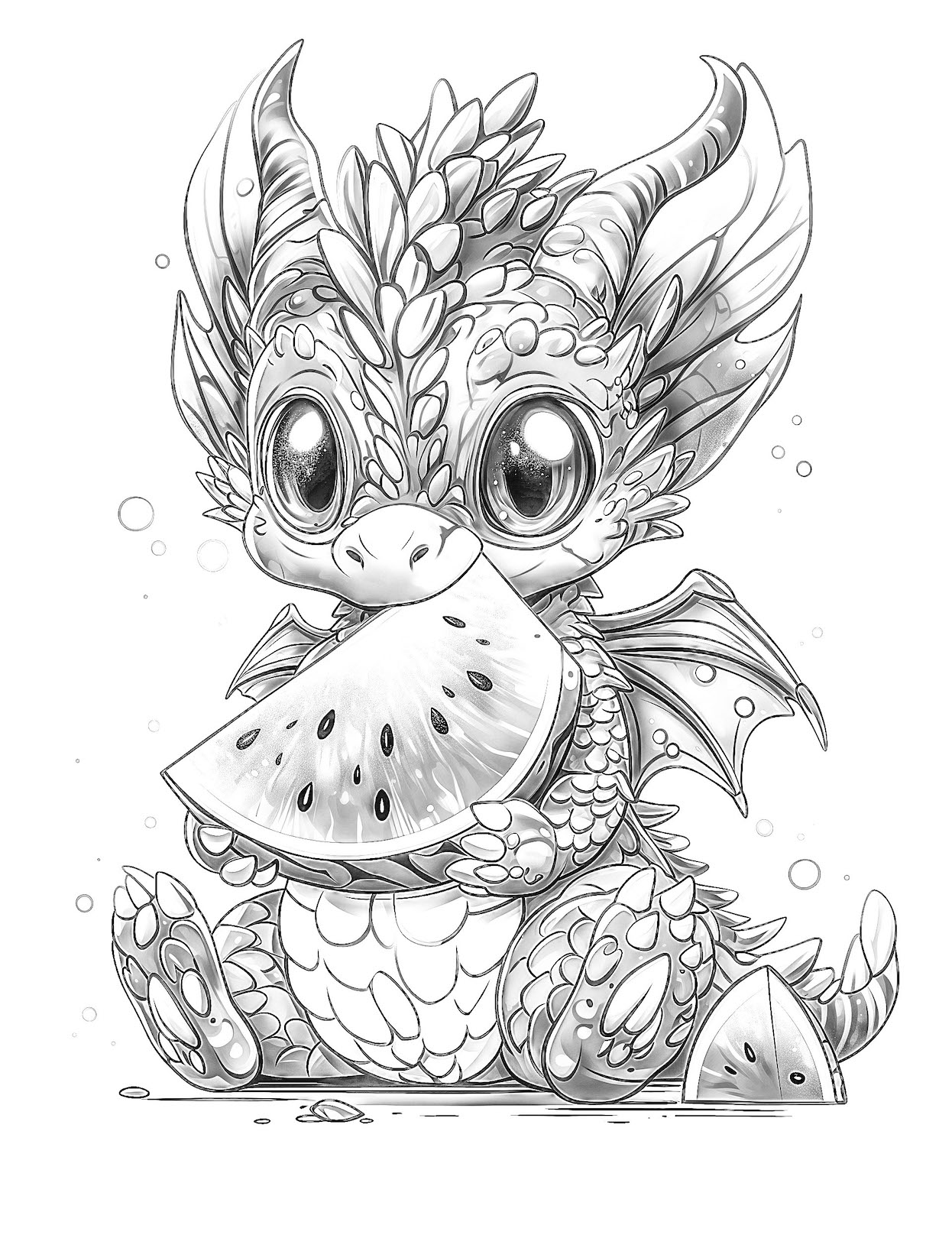 Dragon Coloring Book for Kids: Unique Baby Dragon Coloring pages