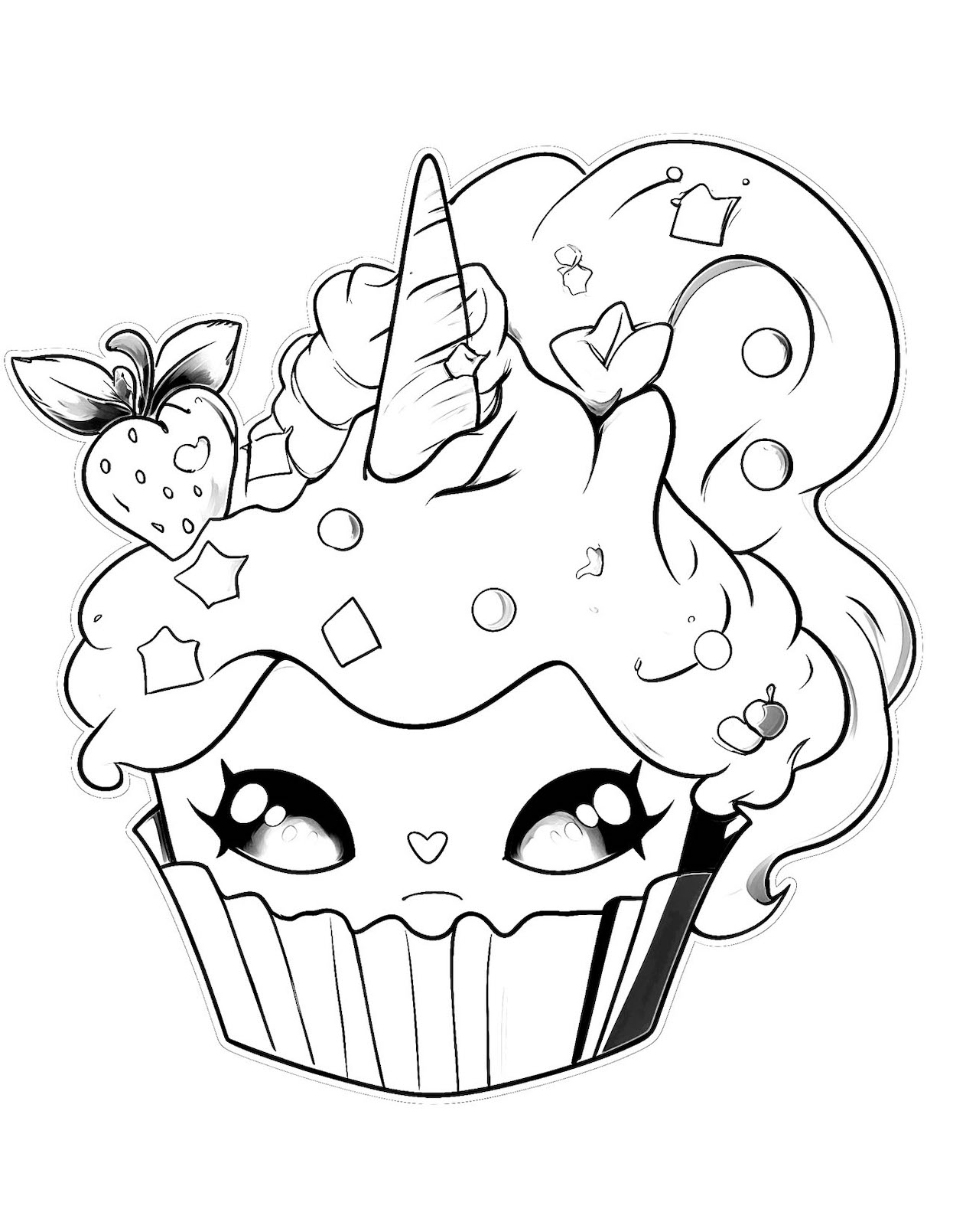 74 Irresistible Cupcake Coloring Pages For Kids And Adults - Our ...
