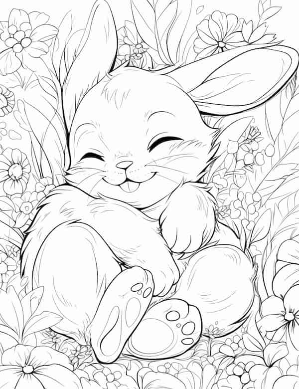 Cute bunny in the grass