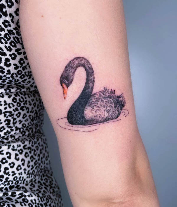 temporary body tattoo swan temporary tattoo | eBay