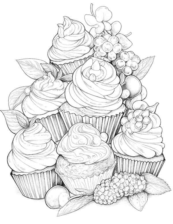 Realistic cupcake party