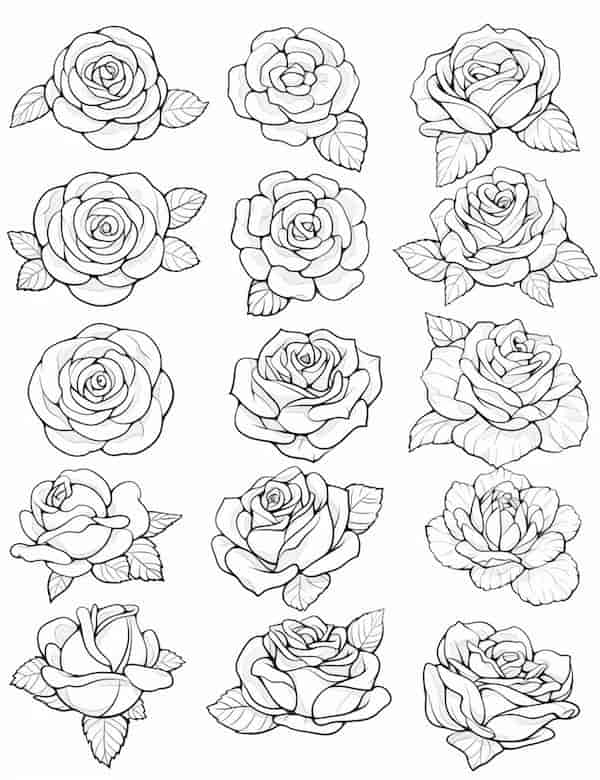 Roses Kids Coloring Books : A Simple Coloring Book for Kids and