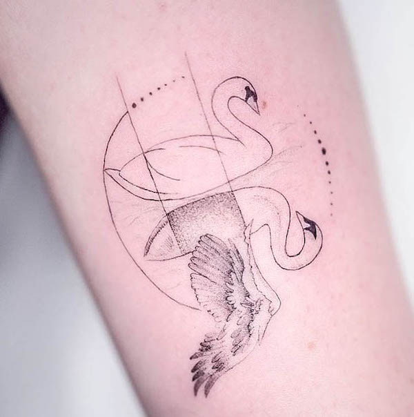 Spread the wings swan tattoo by @ally