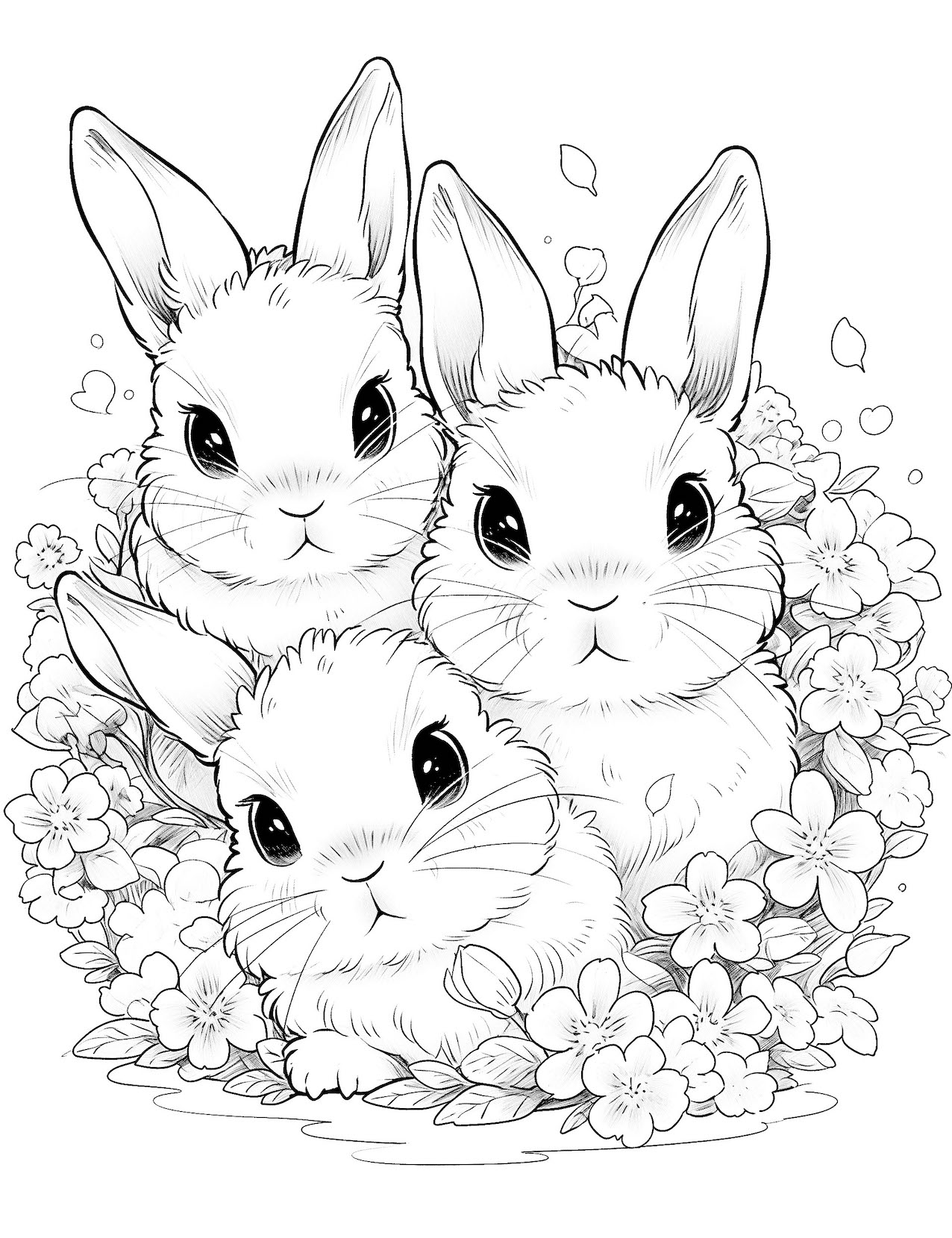 Coloring Pages Rabbit Printable Free Worksheets Printable