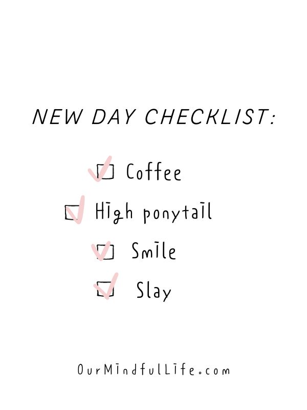 New day checklist_inspirational quotes to start fresh