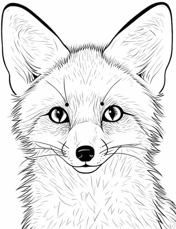 Detailed portrayal of a fox