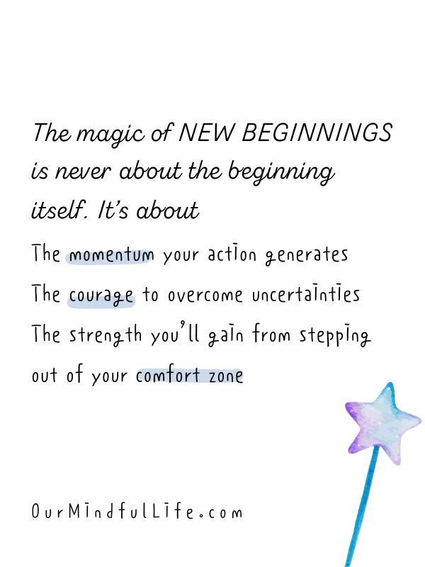 The magic of new beginnings